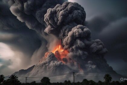 Indonesia declares highest alert level after major volcano eruption at Mount Lewotobi Laki-Laki with a huge ash cloud rising above the crater